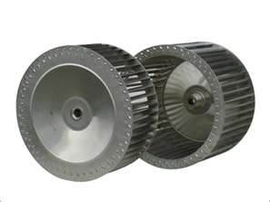 Industrial high temperature fan blower wheel blades.