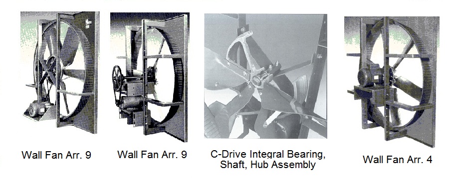 Wall ventilators, Canadian Blower supply and eaxhaust wall and roof propeller fans.